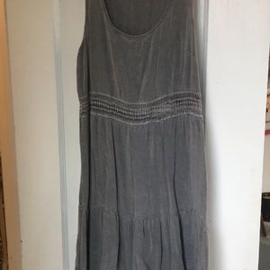 Gray embroidered dress
